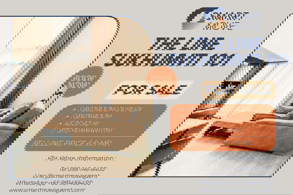 รูป ขายพร้อมผู้เช่า ! เพดานสูง, ชั้นสูง 36+, ทำเลดี, ส่วนกลางอลังการ! Code C20230900884...The Line Sukhumvit 101, 1 นอน, 1 น้ำ Duplex, แต่งครบ, ราคาพิเศษ! - รูปที่ 1/14
