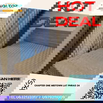 #Z3863💥 271268 🔥 Condo for Rent: Chapter One Midtown Lat Phrao 24