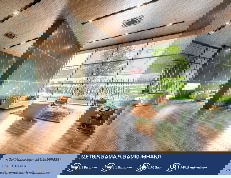 รูป [For Sale] *ห้องมุม* Metris Rama 9 - Ramkumhang คอนโด Pet Friendly ใกล้ AirportLink รามคำแหง 🐾   - รูปที่ 15/21