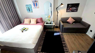 Condos for rent : 🎉 For Rent Condo MODIZ RHYME RAMKHAMHAENG Building 1, Floor 18,Studio, Room size 24 sqm