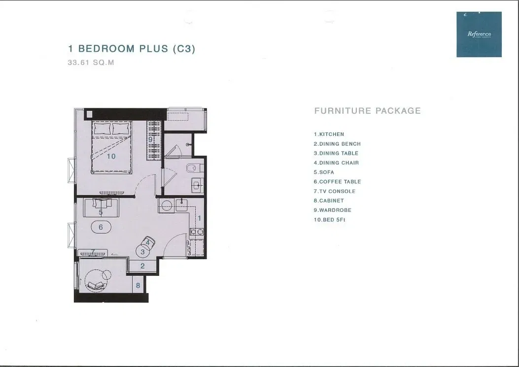 picture For Sale Reference Sathorn - Wongwianyai 1 bed Plus 5587887 - 5/5