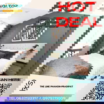 #Z3855💥 271268 🔥 Condo for Rent: THE LINE Phahon-Pradipat