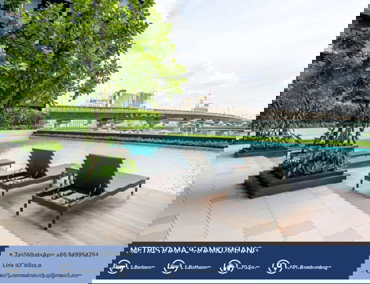 รูป [For Sale] *ห้องมุม* Metris Rama 9 - Ramkumhang คอนโด Pet Friendly ใกล้ AirportLink รามคำแหง 🐾   - รูปที่ 19/21