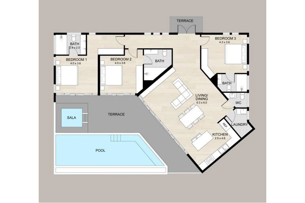 รูป [920121001-2771] Elegant 3-Bedroom Villa with Jungle & Sea Views in Koh Samui - รูปที่ 9/12