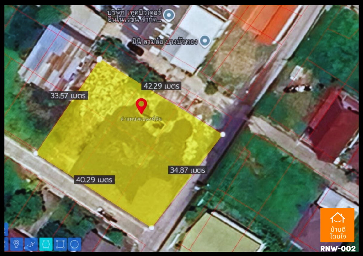 รูป ให้เช่าที่ดินเปล่าแปลงมุมถมแล้ว ซ.จันทร์ทองเอี่ยม บางบัวทอง นนทบุรี (270 ตร.ว.) - รูปที่ 1/6