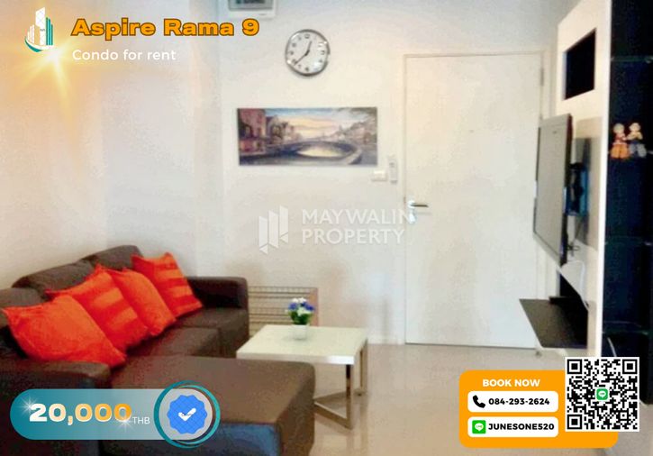 🏙 ให้เช่า Aspire Rama 9   | 2 Bed 1Bath  49 ตร.ม. | 20,000 บาท 📲 Line ID: 0842932624/Junesone520