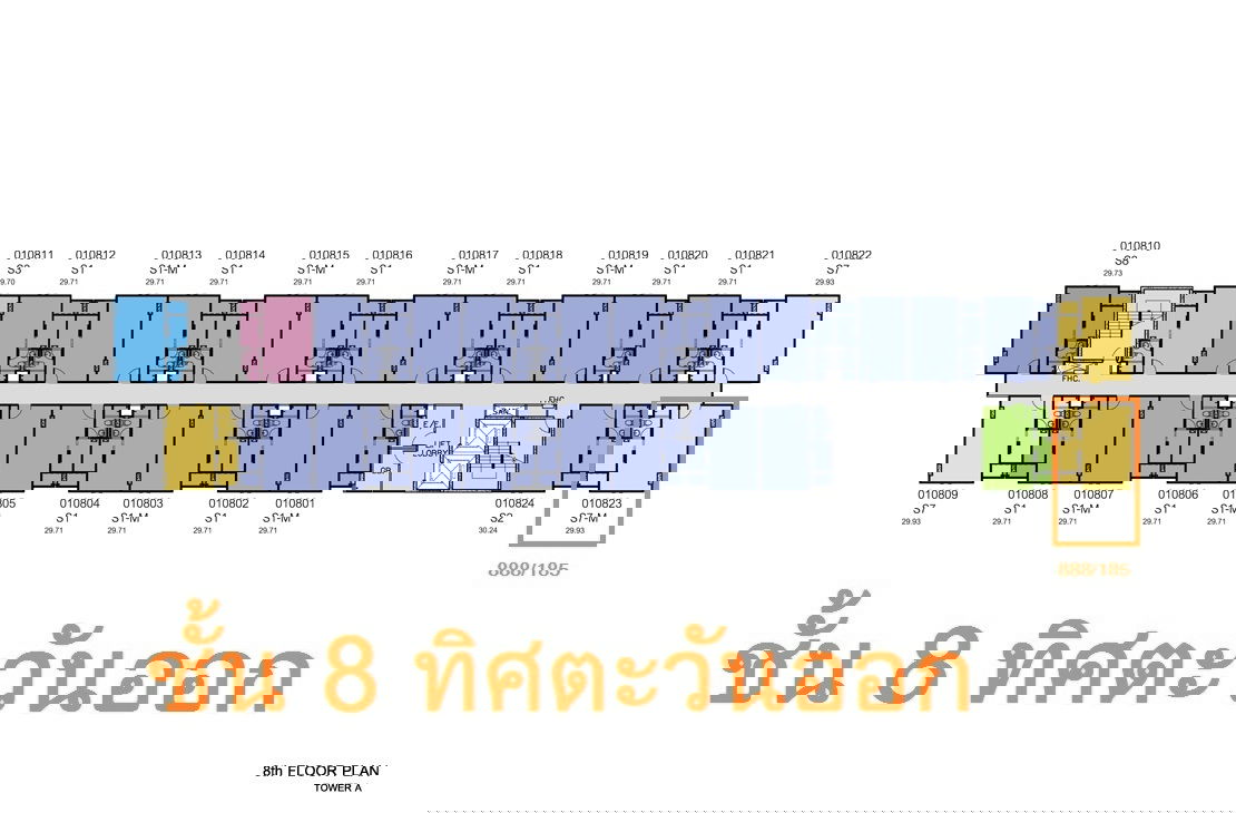 picture [Owner Post] Dcondo Nernpra Rayong for rent 6,000 THB/month, 30 sqm, 8th floor, Corner unit - 12/14