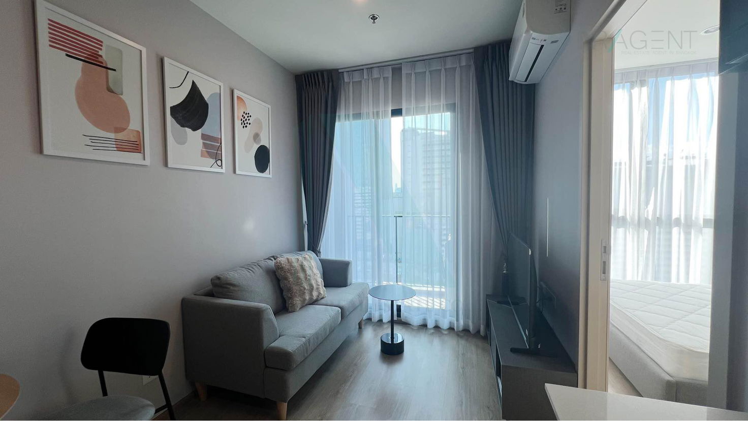 รูป 🎊 ให้เช่าคอนโด นิว ดิสทริค อาร์ 9 อาคาร R9 ชั้น 12 1 ห้องนอน ขนาด 26 ตรม ใกล้ MRT พระราม 9 - รูปที่ 5/8