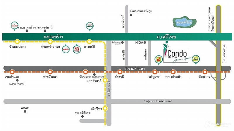 รูป ขายคอนโดใกล้รถไฟฟ้า ย่าน เสรีไทย รามคำแหง คลองกุ่ม บึงกุ่ม : ไอคอนโด กรีนสเปซ เสรีไทย iCondo Green Space : 35.77 ตร.เมตร : CODE NN-91296 - รูปที่ 15/15