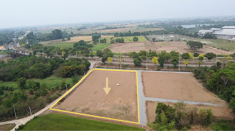 รูป ขายที่ดิน เดิมบาง สุพรรณ ขนาด 3-3-2 ติดถนน3ด้าน หน้าติด340 ซ้ายติดคอนกรีต ขวาติดถนนหินคลุก ใกล้บึงฉวาก - รูปที่ 3/5