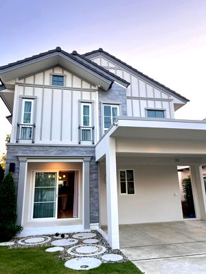 Houses for rent : Brand New Single House for Rent at Villaggio 3 Srinakarin–Bangna – Special Price 75,000 THB/month, Near International Schools