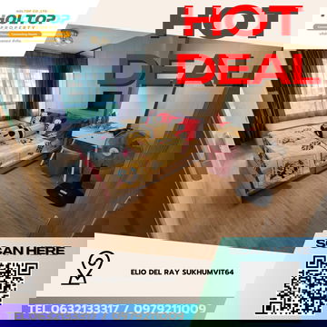 #Z3884💥 281268 🔥ให้เช่าคอนโด Elio Del Ray Sukhumvit64