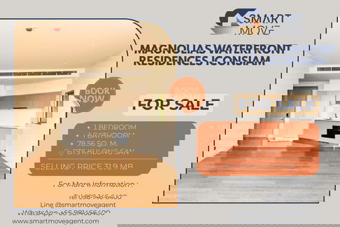 Sale with tenant ! Sale Empty room ! big size,high floor! Code C20221205347..Magnolias Waterfront Residences Iconsiam, 1 bed, 1 bath, Partly furnished