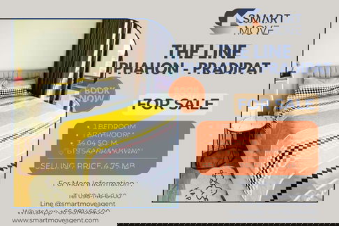 🔥 For Sale ! high floor 20+, East Facing, great facility, Good location! Code C20241100067..The Line Phahon - Pradipat, 1 bed, 1 bath, Special Deal!