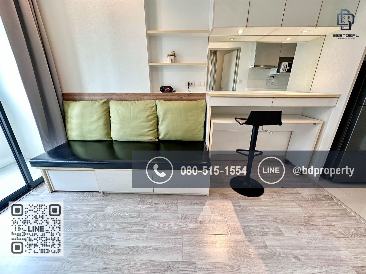 รูป Bestdeal ให้เช่า   ขนาด1 ห้องนอน 31ตรม. เฟอร์นิเจอร์และเครื่องใช้ไฟฟ้าครบ ราคา15,000/เดือนเท่านั้น “ IDEO MOBI RAMA 9” ใกล้MRT และ เซ็นทรัลพระราม 9  - รูปที่ 2/13