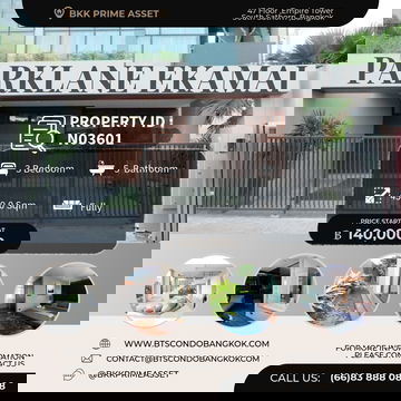 □■ Brand-new Luxury pool villa in Ekamai 22 Glamously decorated 3 BR 5 BH 39 SQW and 450 SQM of utilization for  Rental■□