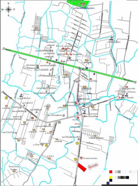 รูป ขายที่ดินเปล่า ติดถนนใหญ่ ต.บางเพรียง อ.บางบ่อ จ.สมุทรปราการ  เนื้อที่ 13 ไร่ 1 งาน 27 ตร.วา หน้ากว้างประมาณ 95 ม. ลึกประมาณ 260 ม. - รูปที่ 9/10