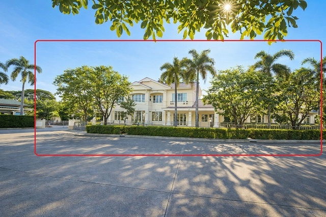 รูป MRT วัชรพล 2.1กม. รามอินทรา 152ตร.วา 500ตร.ม. ให้เช่า คฤหาสน์หรู 2 ชั้น 2 หลังใหญ่ติดกัน 6นอน 4น้ำ บิ้วท์อินครบ ตลาดถนอมมิตร 1.4 กม. - รูปที่ 1/8