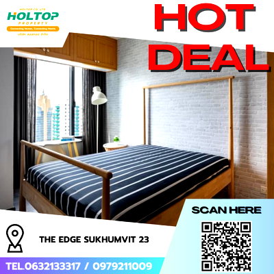 คอนโดให้เช่า : #R8484 🎉 291268 ให้เช่าคอนโด The Edge Sukhumvit 23 