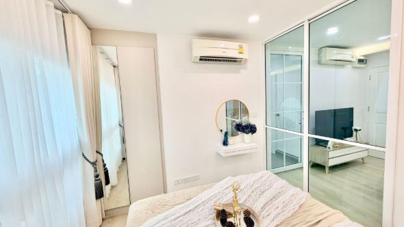 รูป ว่างพร้อมอยู่แล้วว!! Fully furnished เครื่องใช้ไฟฟ้าครบ ดี คอนโด รามคำแหง 9 อาคาร B ชั้น 1 - รูปที่ 5/17