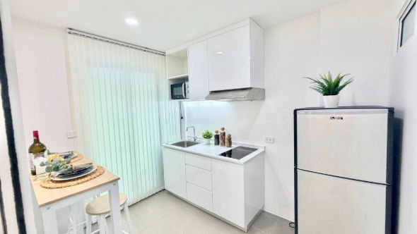 รูป ว่างพร้อมอยู่แล้วว!! Fully furnished เครื่องใช้ไฟฟ้าครบ ดี คอนโด รามคำแหง 9 อาคาร B ชั้น 1 - รูปที่ 13/17