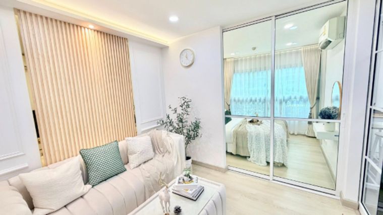 ว่างพร้อมอยู่แล้วว!! Fully furnished เครื่องใช้ไฟฟ้าครบ ดี คอนโด รามคำแหง 9 อาคาร B ชั้น 1