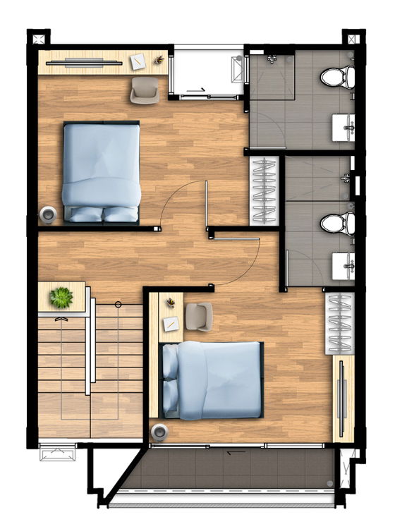 รูป ขายบ้านพร้อมผู้เช่า!! ทาว์โฮม 3 ห้องนอน Nirvana Define ศรีนครินทร์-พระราม9 - รูปที่ 41/41