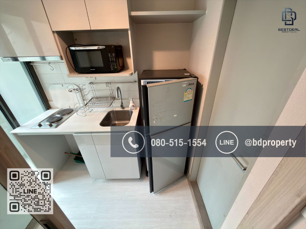 รูป Bestdeal ให้เช่า Studio 22ตรม.ราคา 13,500/เดือนเท่านั้น เฟอร์นิเจอร์และเครื่องใช้ไฟฟ้าครบ “IDEO MOBI RAMA 9” ใกล้MRT และ เซ็นทรัลพระราม 9 เพียง 80 ม. - รูปที่ 9/13