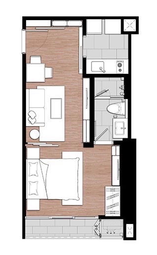 picture TH0166 | For Rent: ONE9FIVE Rama 9 💸 Rent: 29,000 THB/month 🚇 MRT Rama 9 - 9/9