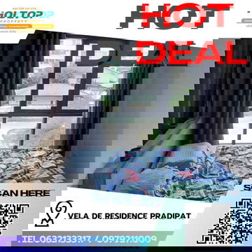 #R8519  🎉 291268 ให้เช่าคอนโด Vela de Residence Pradipat 