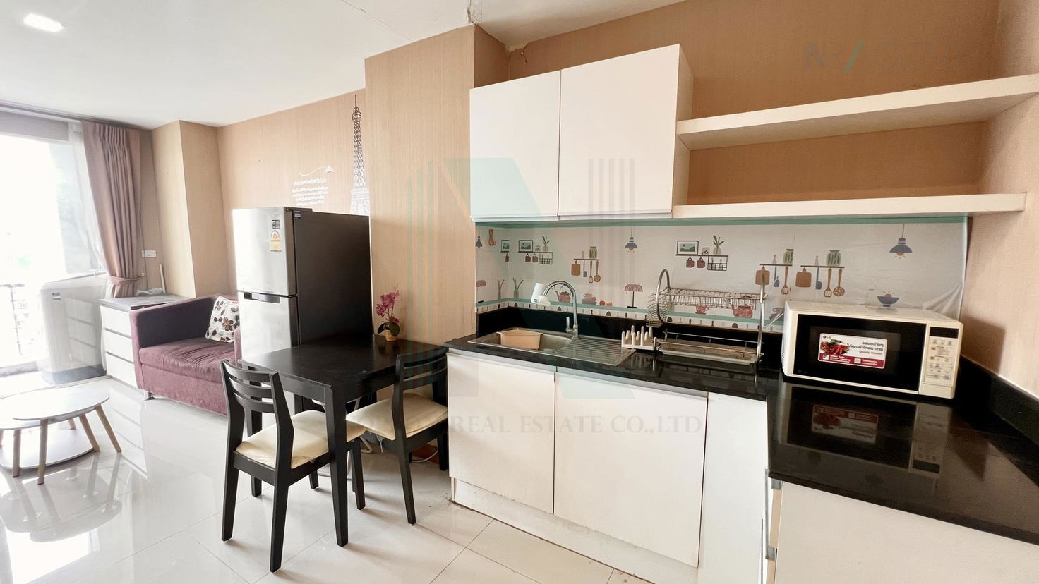 รูป ขายคอนโด แอร์ลิงค์ เรสซิเดนซ์ อาคาร 5 ชั้น 8 2 ห้องนอน ขนาด 41 ตรม ใกล้ โรงเรียนสารสาสน์วิเทศร่มเกล้า - รูปที่ 6/8