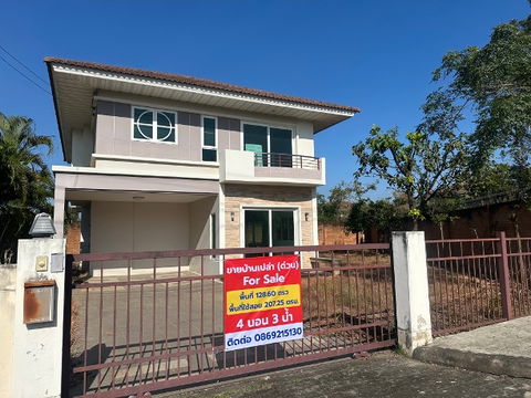 บ้านเดี๋ยว 2 ชั้น 4 ห้อง 3 ห้องน้ำ ขนาดเกือบใหญ่สุดของโครงการ มีไม่กี่หลัง (แบบบ้าน ศุภฤทัย)