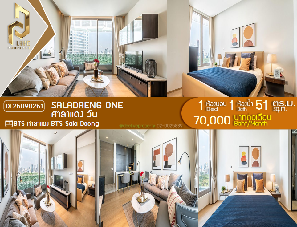 picture DL25090251 Condo for rent, Saladaeng One near BTS Sala Daeng, ready to move in, call urgently 0800343450 LineID @655ebbvc - 1/13
