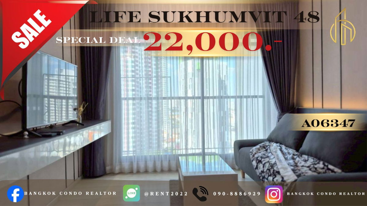 รูป 🍀🍀🍀BEST DEAL🔥ให้เช่า📌ไลฟ์ สุขุมวิท 48 (Line:@rent2022) ราคาดี!✨A06347 - รูปที่ 1/18
