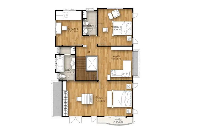 picture House for sale 2Floors 4Bedroom 3Bathroom - 16/20