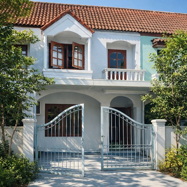 รูป MRTบางชัน 900ม. ให้เช่าทาวน์เฮ้าส์ 2 ชั้น 2 นอน รามอินทรา70-78 แม็คโคร รามอินทรา 200 ม. 2 น้ำ 17 ตร.วา. ตลาดใหม่บางชัน 800 ม. - รูปที่ 1/8