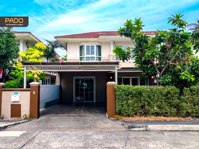 เช่าบ้านเดี่ยว สนามบินดอนเมือง : ให้เช่า บ้าน ศุภาลัย พาร์ค วิลล์ รามอิทรา 5 ติด ถนนเทพรักษ์ 58 ตร.ว. 5 นอน 4 น้ำ มีบ่อปลาสวนหน้าบ้าน