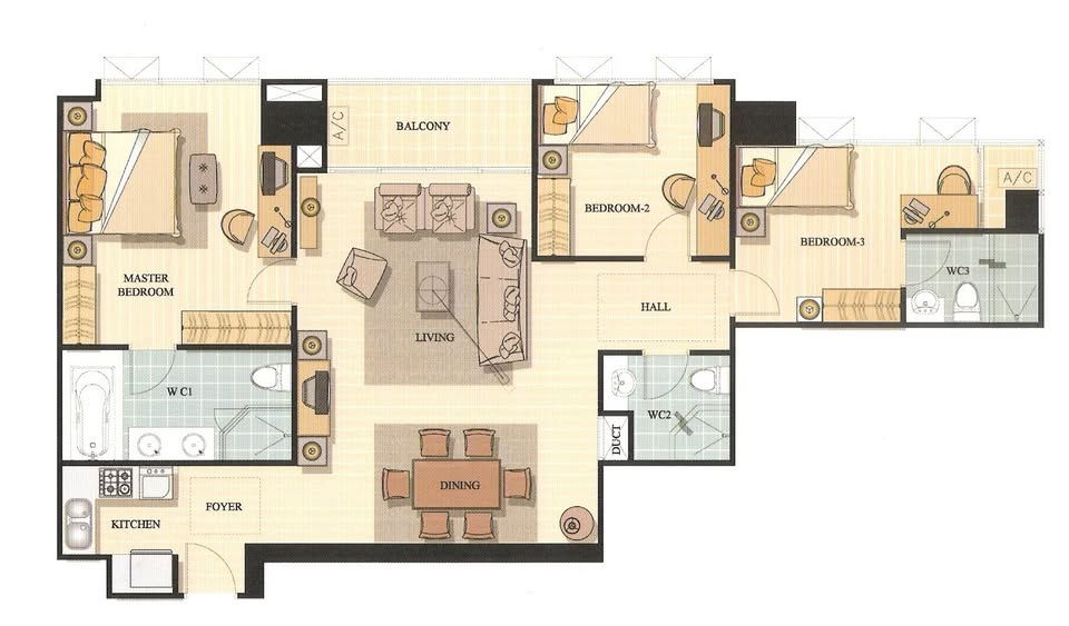 picture Condo for Sale Baan Klang Krung Siam-Pathumwan, 3 bedroom - 6/6