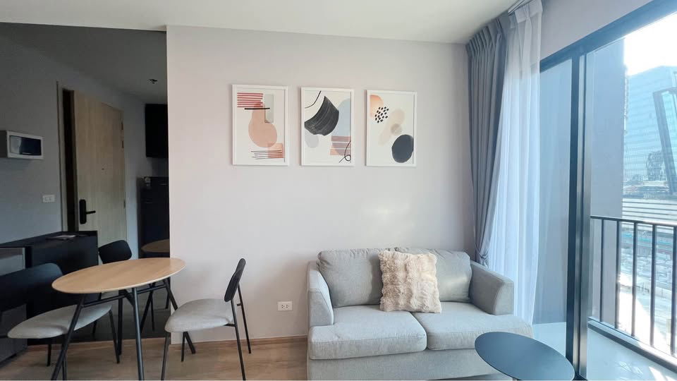 picture Ready to move in " 𝐍𝐮𝐞 𝐃𝐢𝐬𝐭𝐫𝐢𝐜𝐭 𝐑𝟗 " Floor 12 Tower N Fully Furnished Near : MRT-Rama 9 , G Tower - 1/12