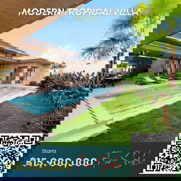 Modern Tropical Pool Villa Hua Hin For Sale Near Pineapple Golf course 