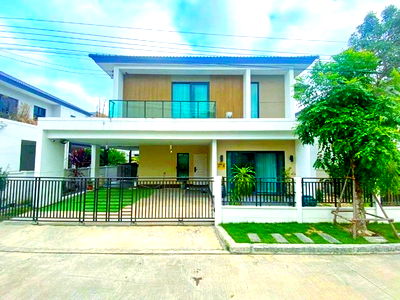 เช่าบ้านเดี่ยว ถนนลำลูกกา : วงแหวน-จตุโชติ รร.สารสาสน์วิเทศสายไหม 1.6 กม. รพ.สายไหม 1.8 กม. ให้เช่าบ้าน 2 ชั้น 60 ตร.วา. 240 ตร.ม. 4นอน 5 น้ำ ตลาดวงศกร 1.6 กม.