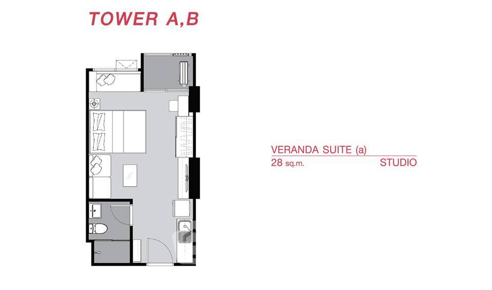 picture 1-BR Condo at Supalai Veranda Ramkhamhaeng close to Ramkhamhaeng (ID 656848) - 4/4