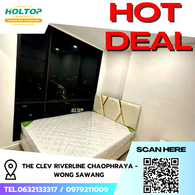 Condos for rent : #R8535 🎉 301268 Condo for Rent: The Clev Riverline Chaophraya - Wong Sawang