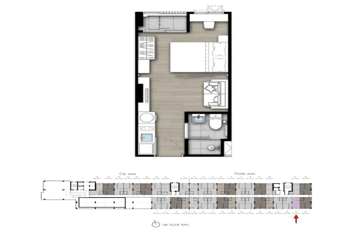 รูป ขายคอนโด ไนท์บริดจ์ สกายซิตี้ สะพานใหม่ ​​ | KnightsBridge Sky City Sapanmai ชั้น 14  ติดรถไฟฟ้าสถานีสายหยุด - รูปที่ 10/10