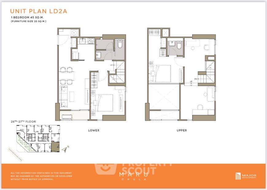 รูป คอนโด 2-ห้องนอน ที่ มารุ จุฬา ใกล้ MRT หัวลำโพง (ID 2208573) - รูปที่ 10/10