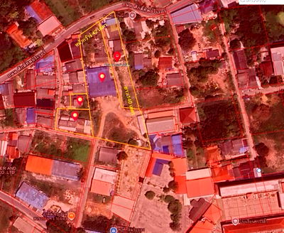 Land for sale Star Night Bazaar Rayong  : High-potential red-zone land in central Rayong, 2 minutes from Central Rayong. Perfect for condo, hotel, or mixed-use projects.