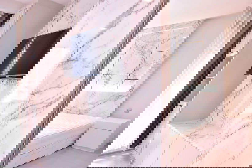 รูป คอนโด Life ลาดพร้าว ตึก A ชั้น 42 ห้องแต่งสวย  28 ตร.ม. Fully Furnished โทนขาว ลายหินอ่อน - รูปที่ 7/12