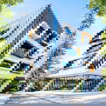 ประชาราษฎร์บำเพ็ญ10-19 50ม.ลดราคา 45% ทำเลรัชดา ห้วยขวาง 7-Eleven ที่จอดรถรอบอาคาร 5 คัน ให้เช่าอาคารออฟฟิศ 5 ชั้น 765ตร.ม. 45ตร.ว