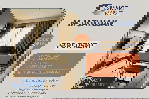 สำหรับเช่า !! ส่วนกลางอลังการ, เลี้ยงสัตว์ได้, วิวเมือง/สวน, ทำเลดี! Code C20251200020...M Jatujak, 2 นอน, 2 น้ำ, ชั้นสูง, แต่งครบ, พร้อมเข้าอยู่📣📣