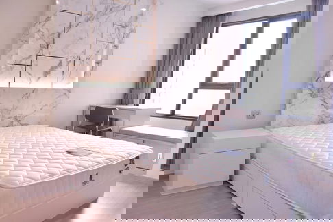 คอนโด Life ลาดพร้าว ตึก A ชั้น 42 ห้องแต่งสวย 28 ตร.ม. Fully Furnished โทนขาว ลายหินอ่อน